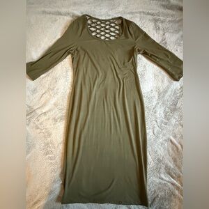 Olive Green Midi Dress
